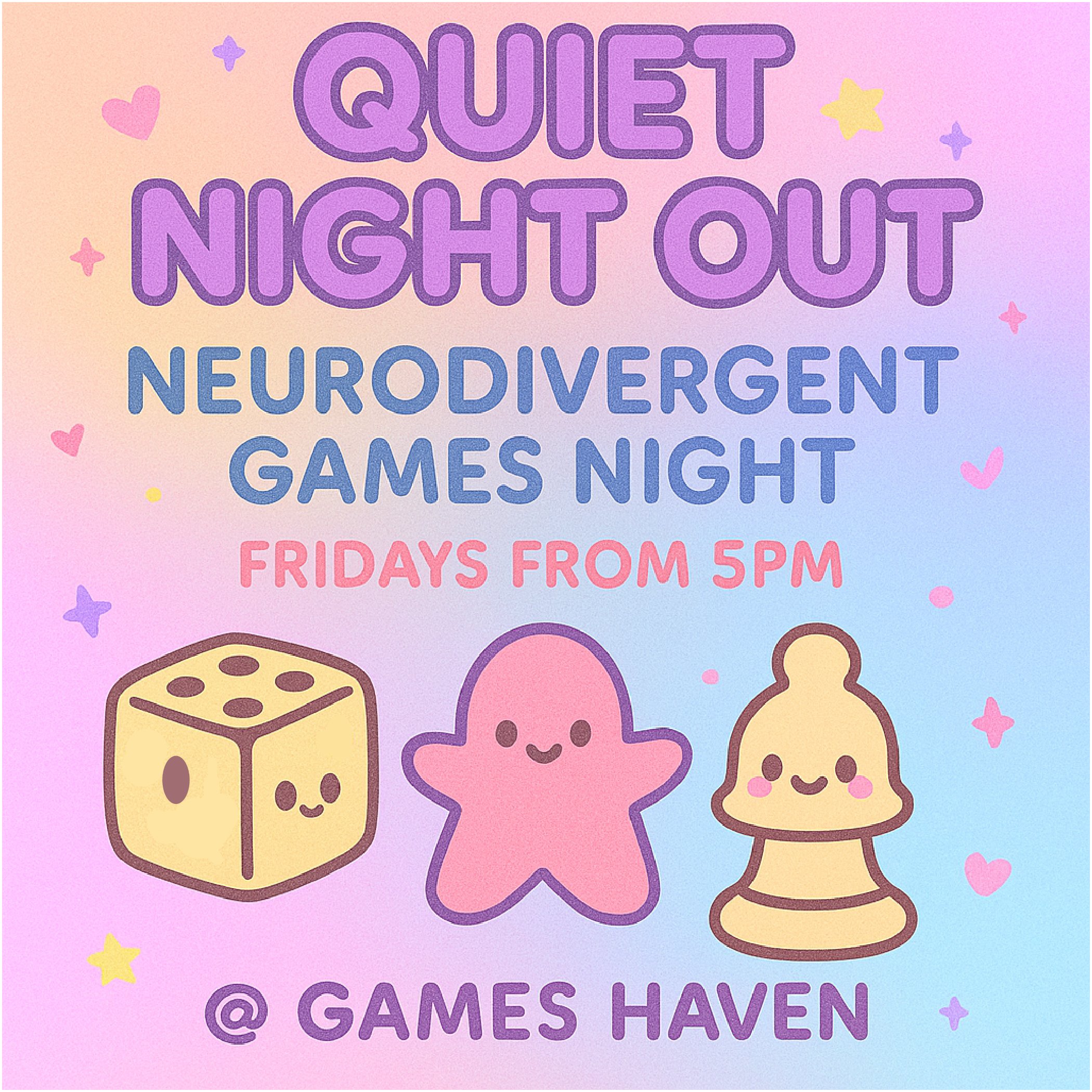 Quiet Night Out - Neurodivergent Friendly Gaming Night