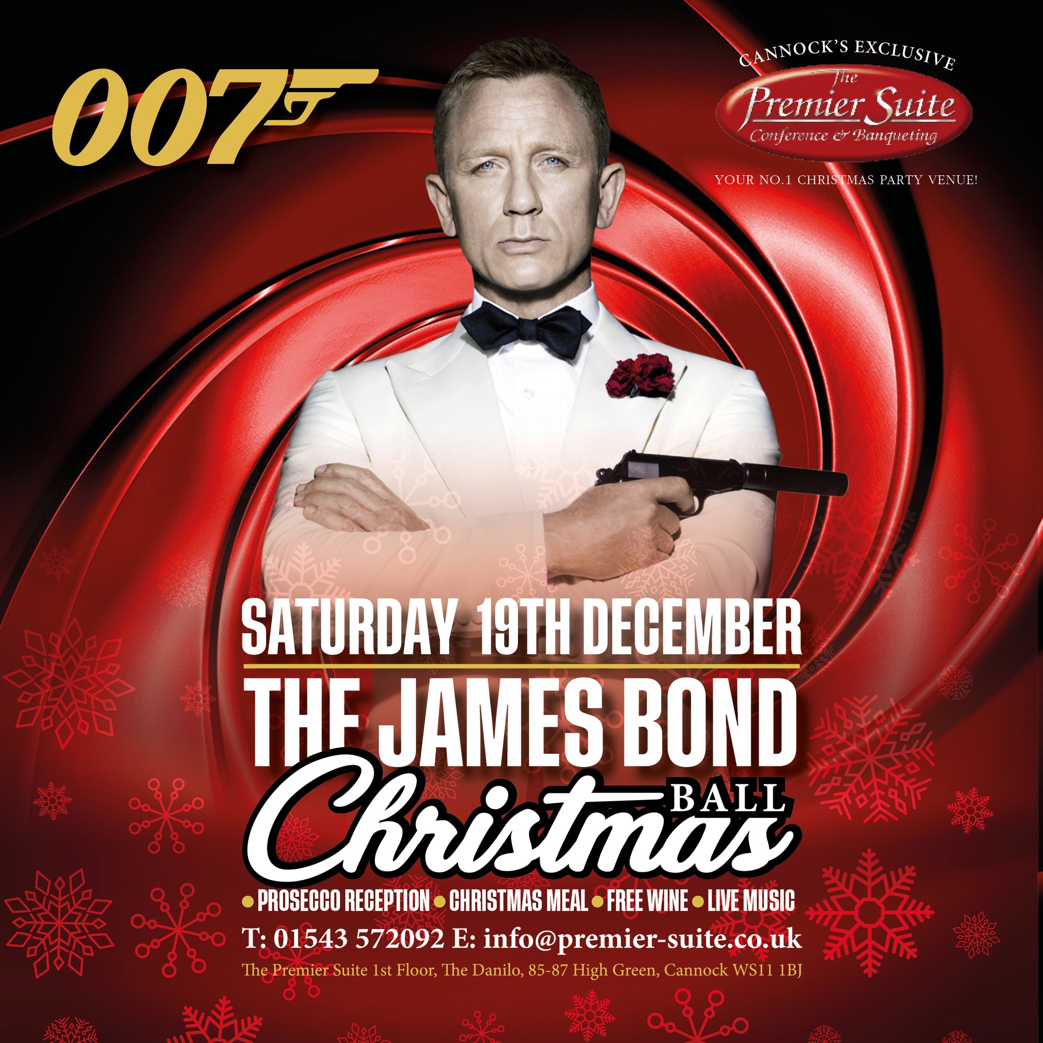 ✨ James Bond 007 Christmas Ball at The Premier Suite, Cannock